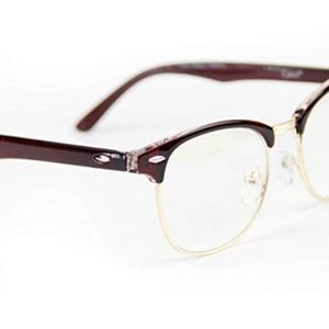 Cyxus Blue Light Filter Glasses | Wine Red Frames